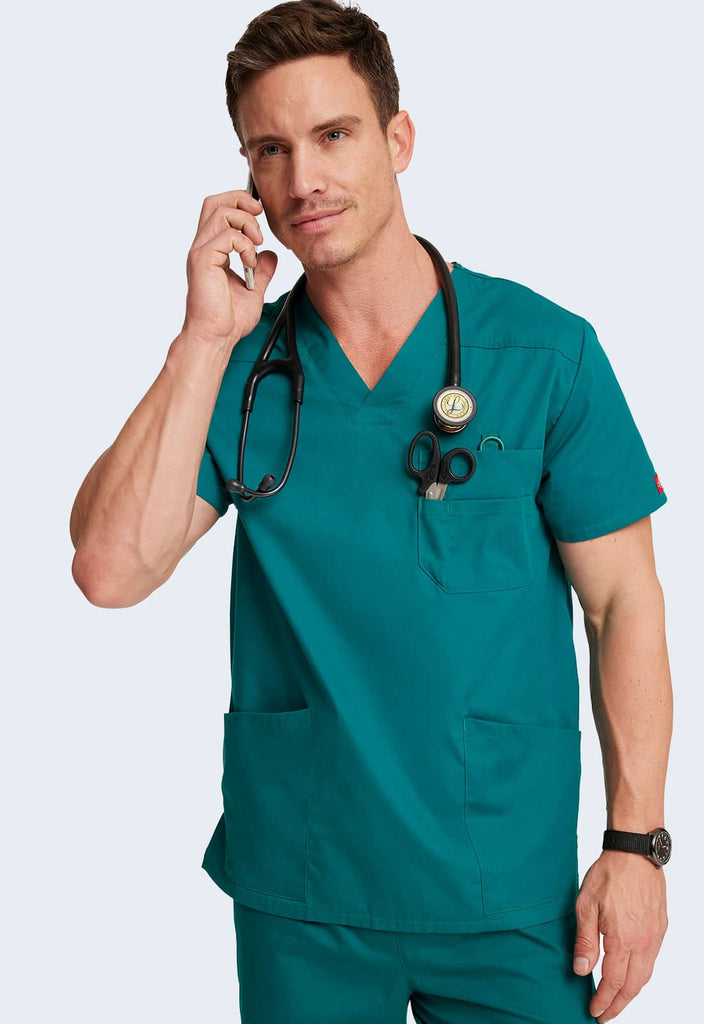 Shop for the best Men's V-neck scrub top in Australia - Dickies 81906 Utility top - sold by infectious.com.au