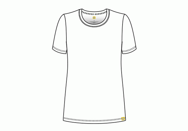 2209 LCA WonderWink Womens Silky Short Sleeve Tee Under Scrubs Shirt,Infectious Clothing Company