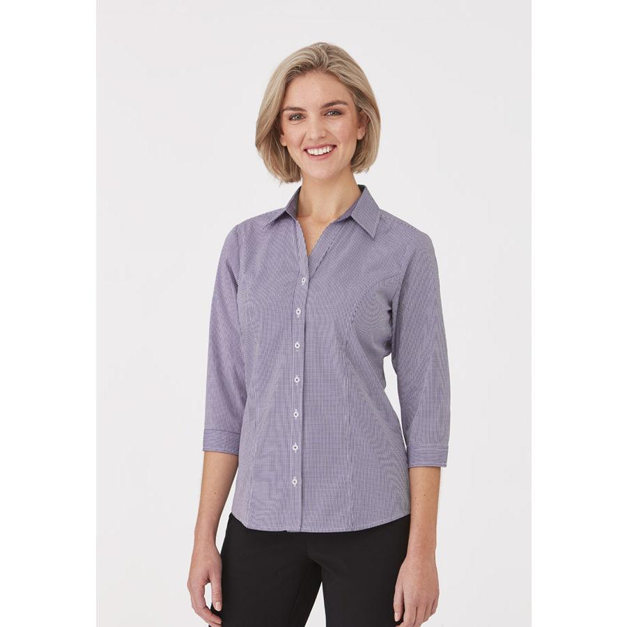 2444 City Collection Pippa Check 3/4 Sleeve Shirt,Infectious Clothing Company