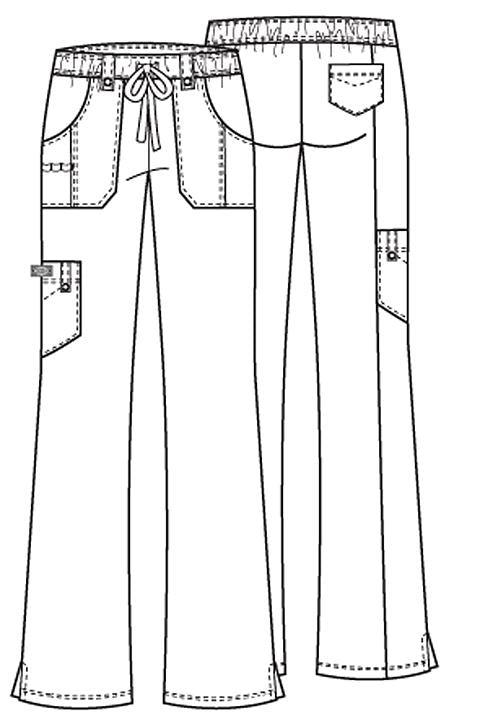 82011P Dickies Xtreme Stretch Petite Womens Drawstring Scrub Pant,Infectious Clothing Company