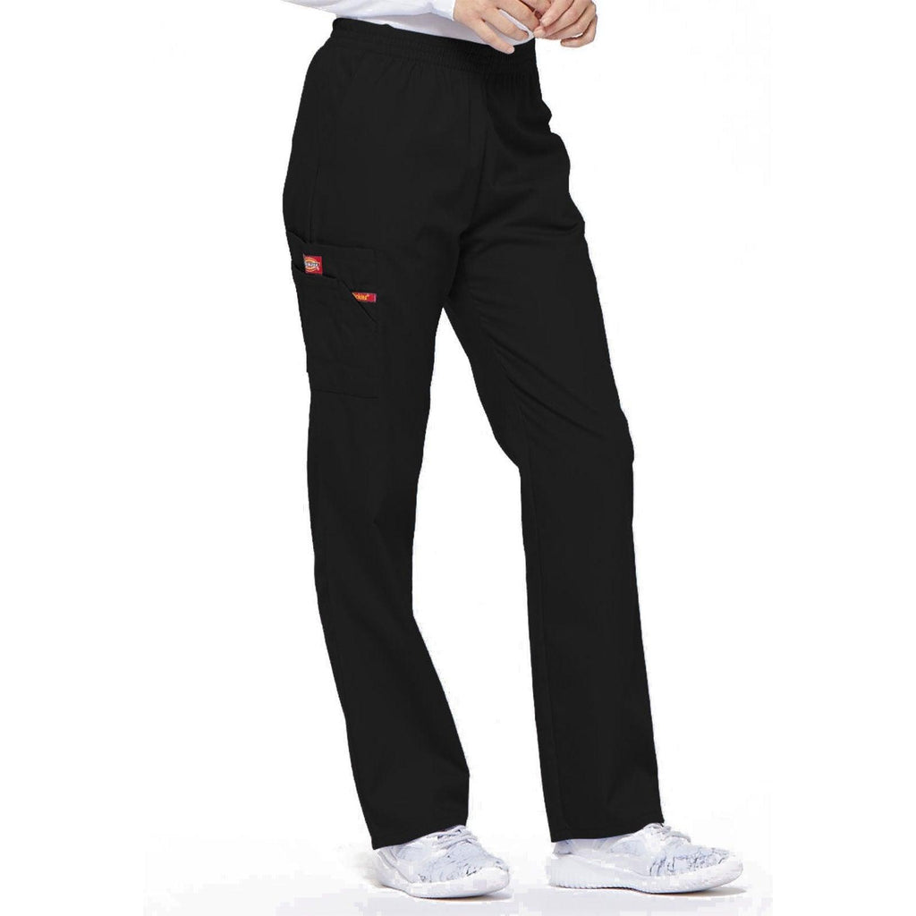 86106 LCA Dickies EDS Womens Elastic Waist Cargo Scrubs Pant,Infectious Clothing Company