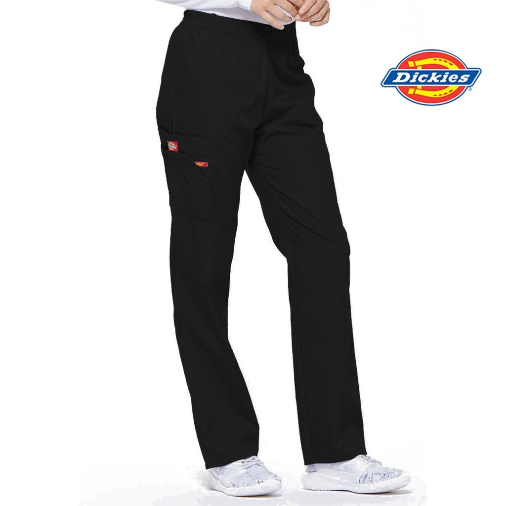 86106 LCA Dickies EDS Womens Elastic Waist Cargo Scrubs Pant,Infectious Clothing Company