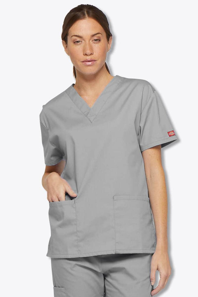 86706SP Dickies EDS Signature Classic Womens V-Neck Scrub Top,Infectious Clothing Company