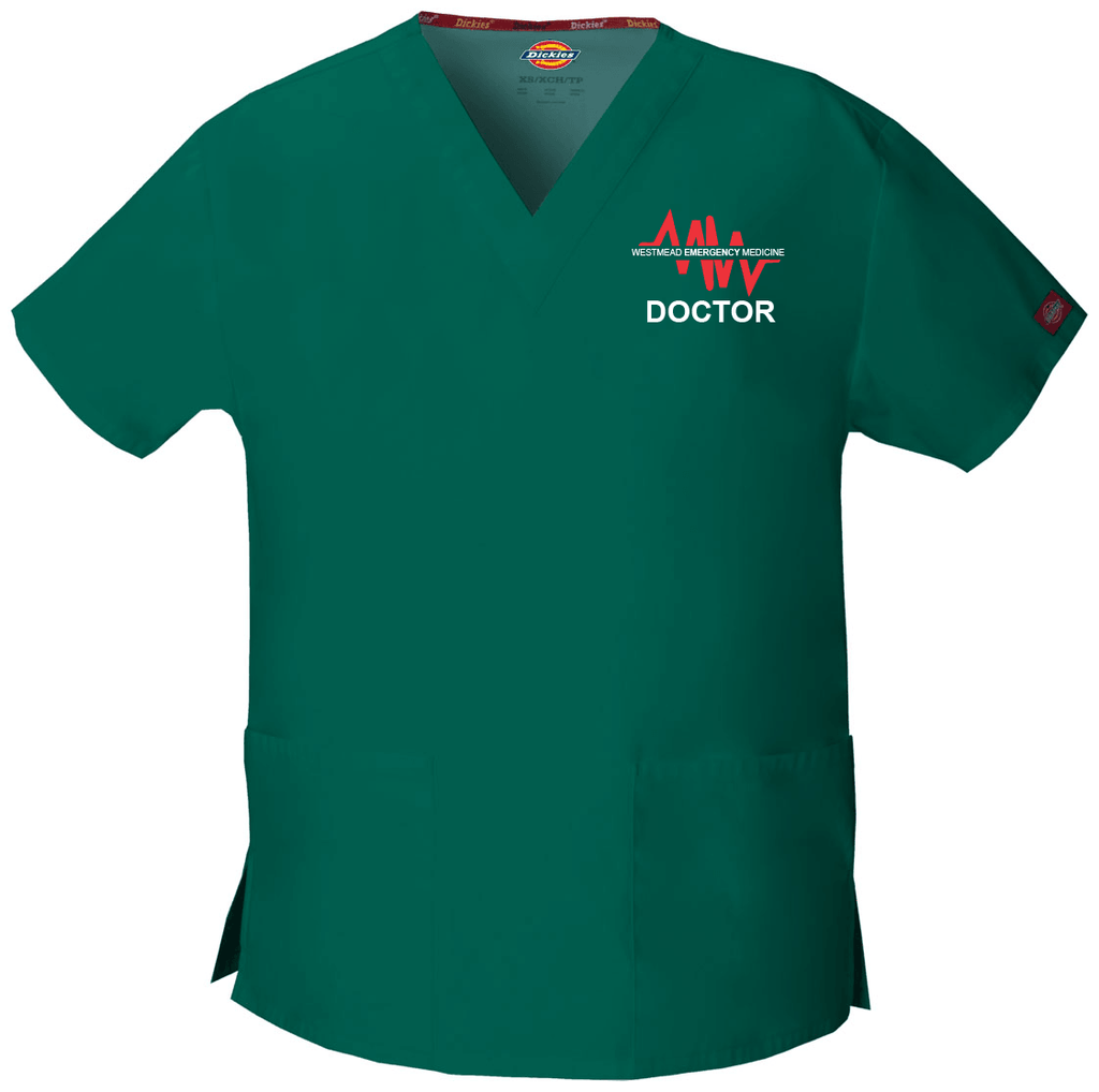 86706 Westmead Emergency Doctor Dickies EDS Signature Classic Womens V-Neck Scrub Top,Infectious Clothing Company