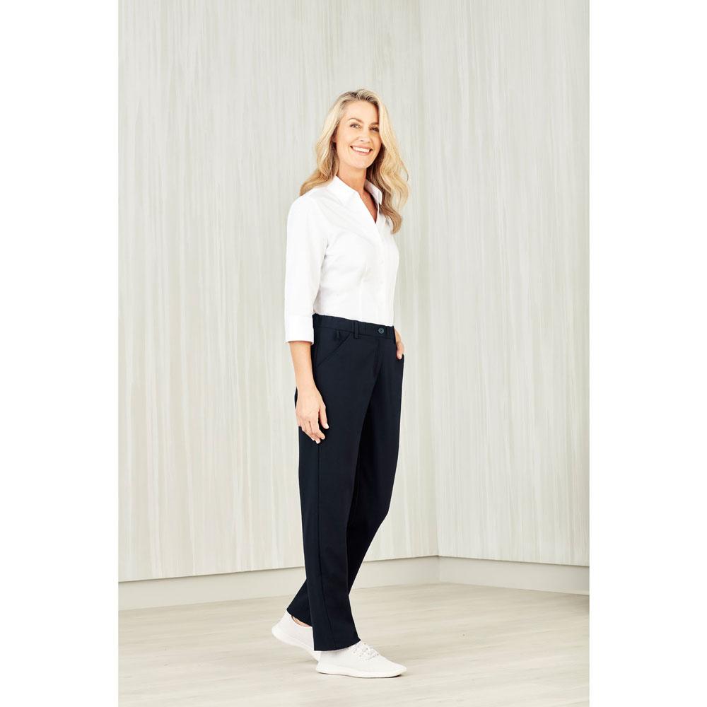 CL955LL Biz Care Womens Comfort Waist Straight Leg Pant,Infectious Clothing Company
