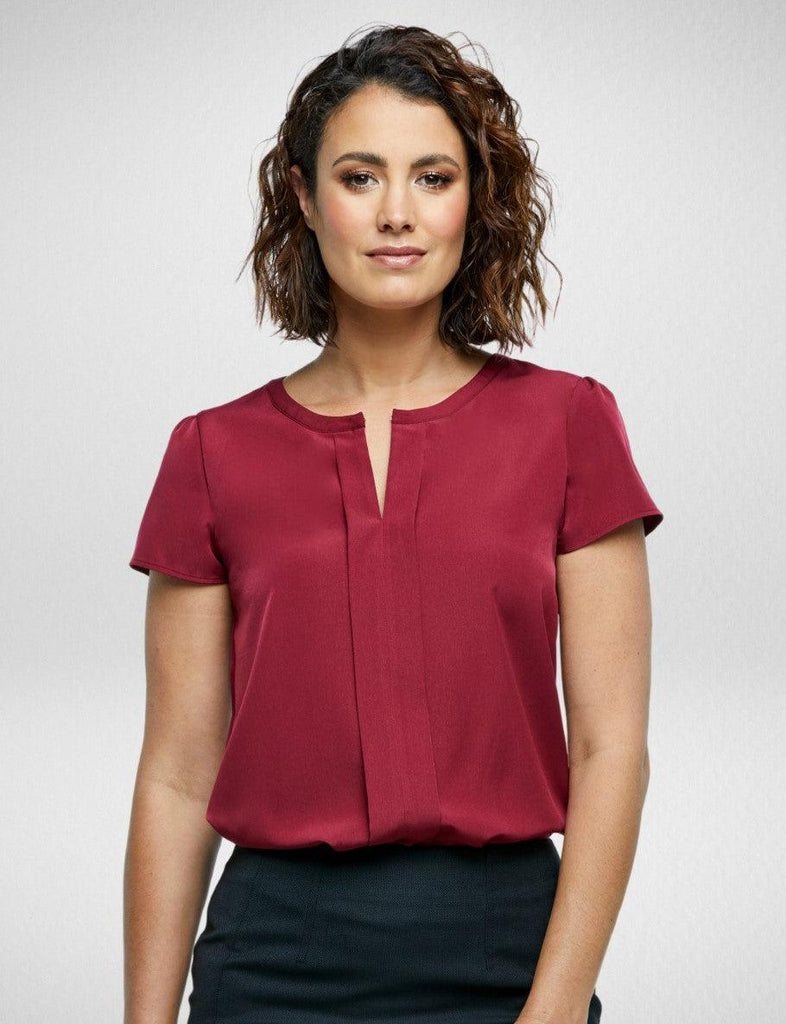 6199S91 Corporate Reflections Gemini Centre Pleat Blouse,Infectious Clothing Company