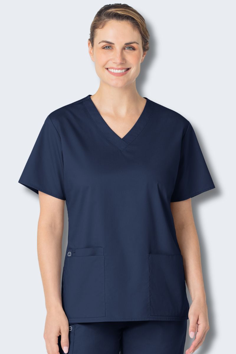 101 WonderWink WonderWORK Women's V-Neck Scrub Top,Infectious Clothing Company