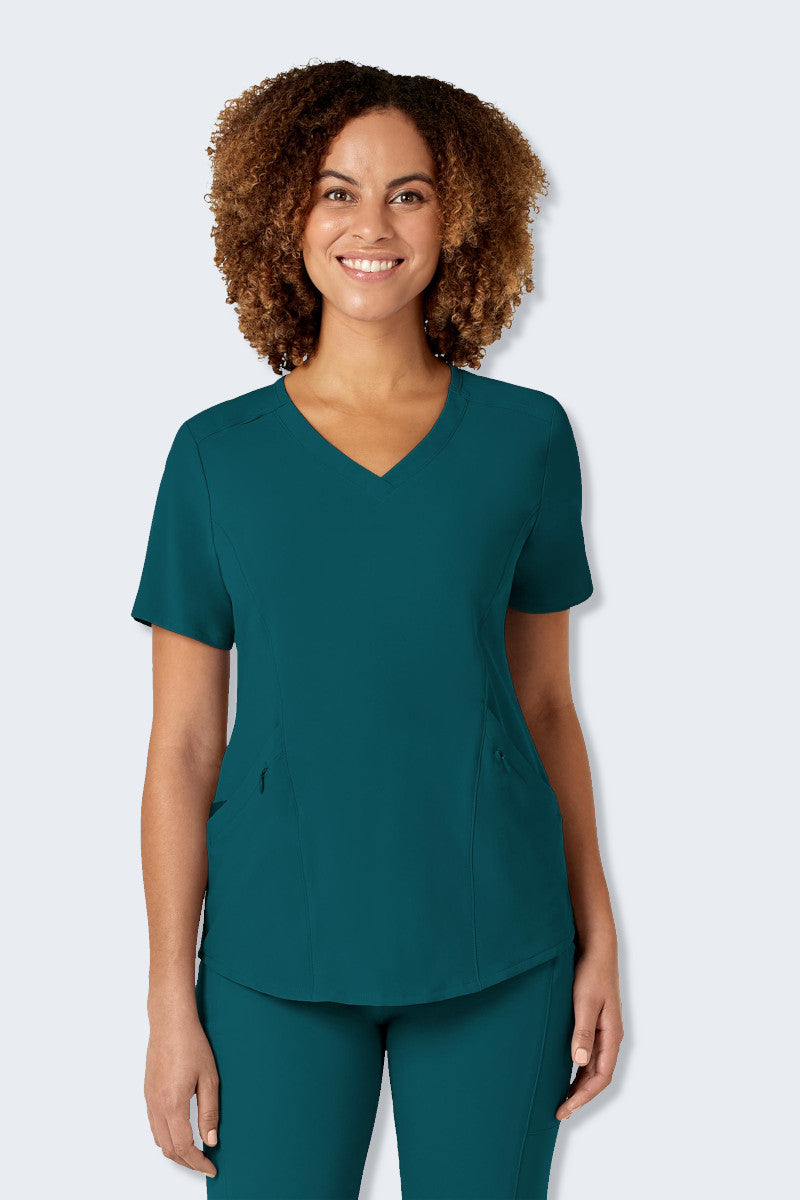 6134 WonderWink Renew Women's V-Neck Scrub Top,Infectious Clothing Company