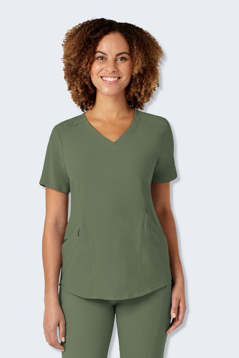 6134SP WonderWink Renew Women's V-Neck Scrub Top,Infectious Clothing Company