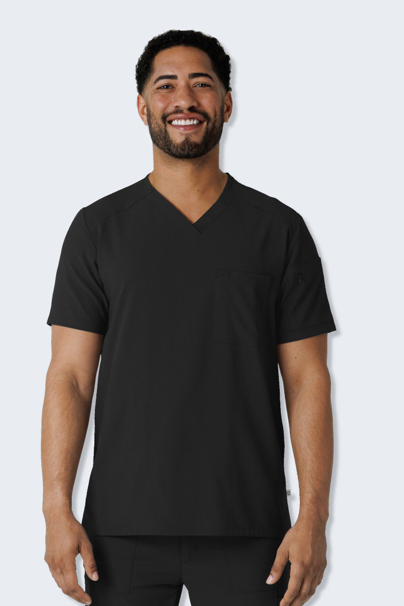 6834 WonderWink Renew Men's V-Neck Scrub Top,Infectious Clothing Company