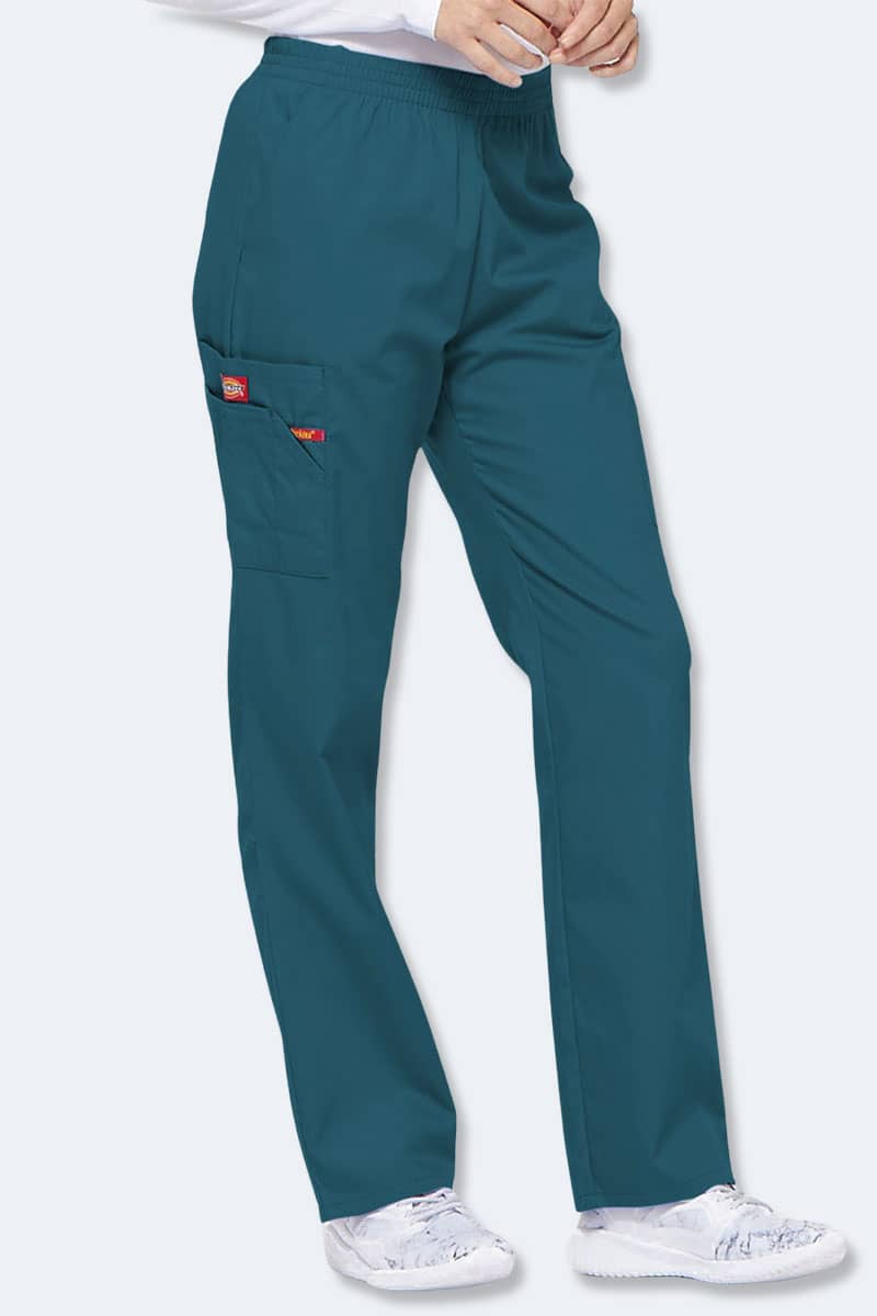 86106 Dickies EDS Women's Elastic Waist Cargo Scrubs Pant,Infectious Clothing Company