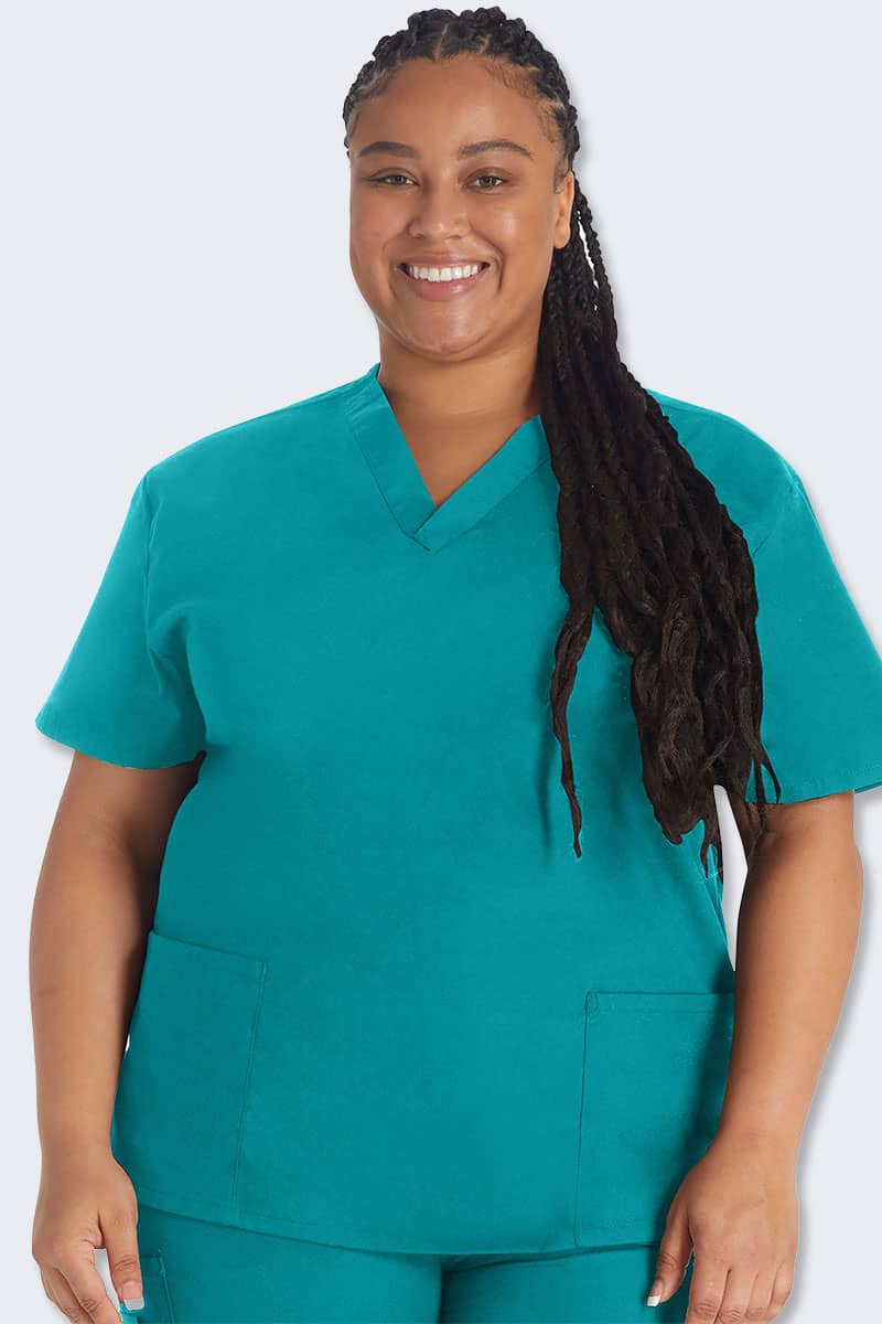 86706SP Dickies EDS Signature Classic Womens V-Neck Scrub Top,Infectious Clothing Company