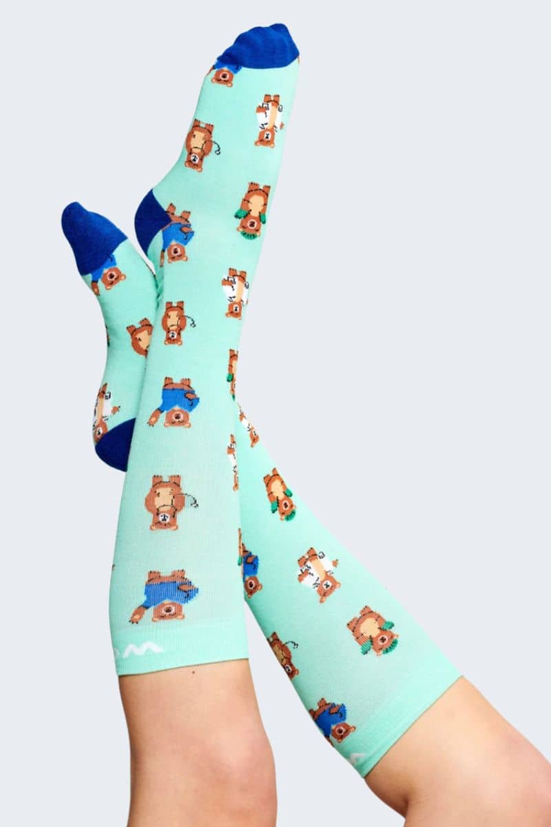 CS028 Dr. Woof Bear Care Bamboo Compression Socks,Infectious Clothing Company