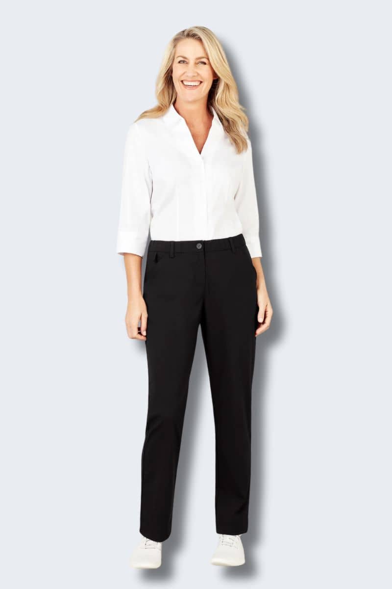 CL955LL Biz Care Womens Comfort Waist Straight Leg Pant,Infectious Clothing Company