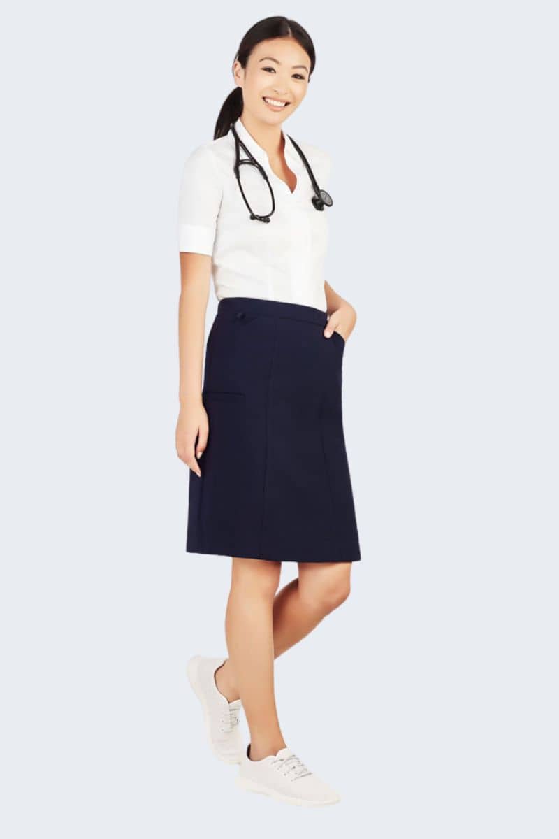 CL956LS Biz Care Womens Comfort Waist Cargo Skirt,Infectious Clothing Company