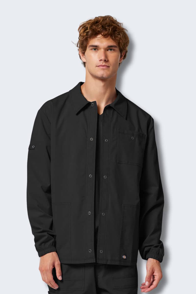 Man wearing a black jacket against a light gray background. Dickies DK344 JAcket