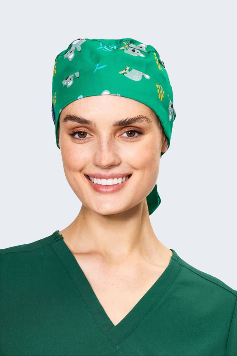 SC-22 Dr. Woof Koalas Printed Scrub Hat with back-tie,Infectious Clothing Company