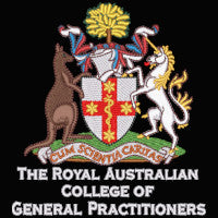 Logo of The Royal Australian College of General Practitioners with a kangaroo, lion, and shield design.