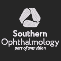 Southern Ophthalmology logo and name on a dark charcoal background, with a white stylized eye icon above the text.