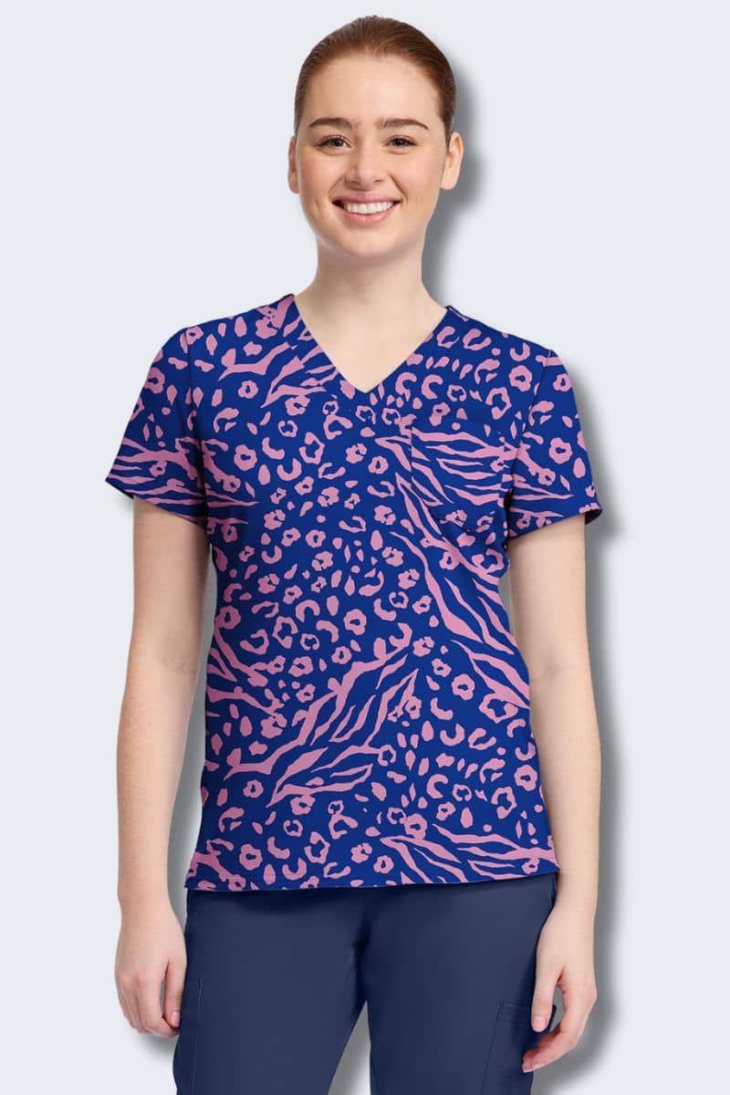 MC632 Med Couture Two Tone Skin Scrub Top,Infectious Clothing Company