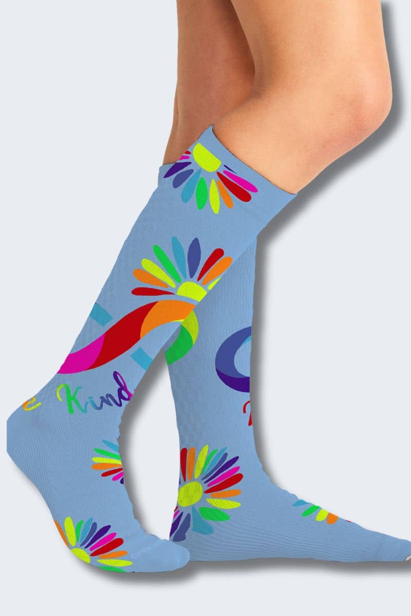 Cherokee Women's Autism Love 10-15mmHg Support Socks,Infectious Clothing Company