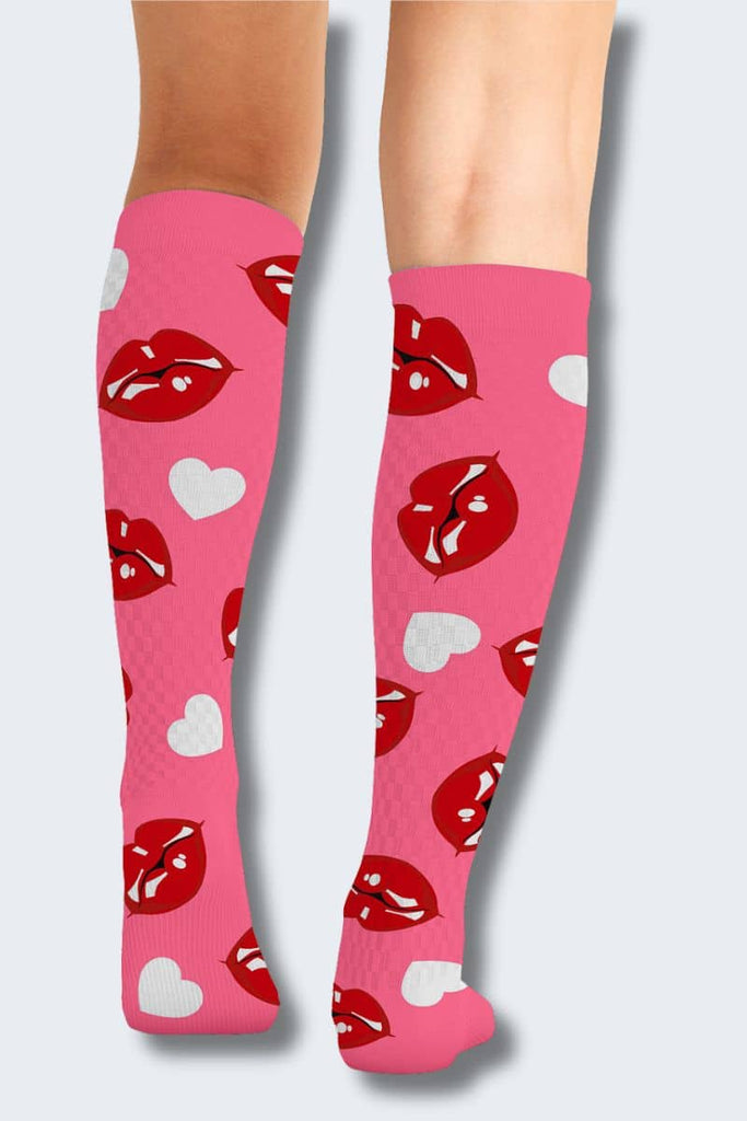 Cherokee Women's Kiss Me 10-15mmHg Support Socks,Infectious Clothing Company