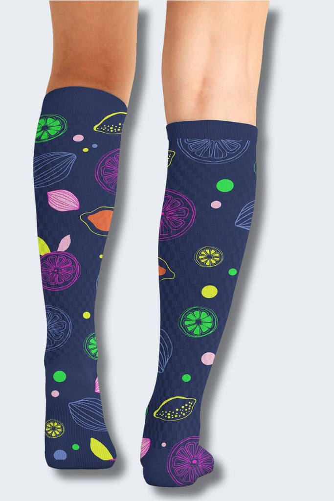 Cherokee Women's Tutti Frutti 10-15mmHg Support Socks,Infectious Clothing Company