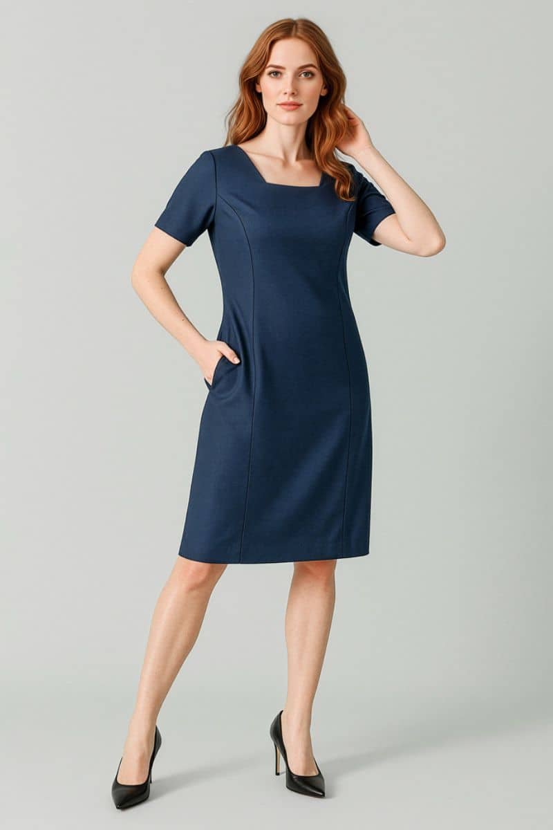 RD409L Evolution NZ Biz Womens Renew Short Sleeve Dress,Infectious Clothing Company