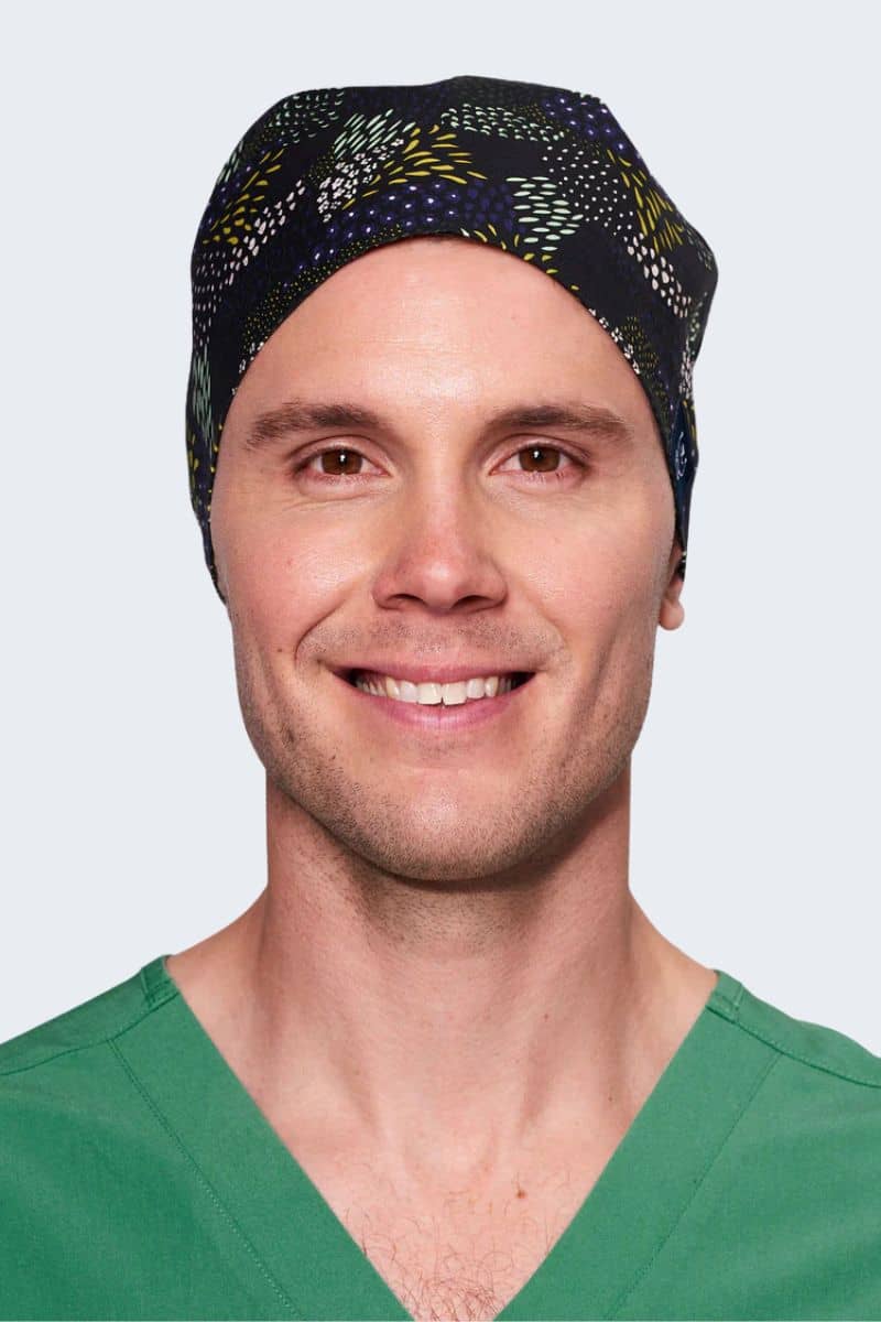 SC104 Dr. Woof Spring Meadow Patterned Scrub Cap,Infectious Clothing Company