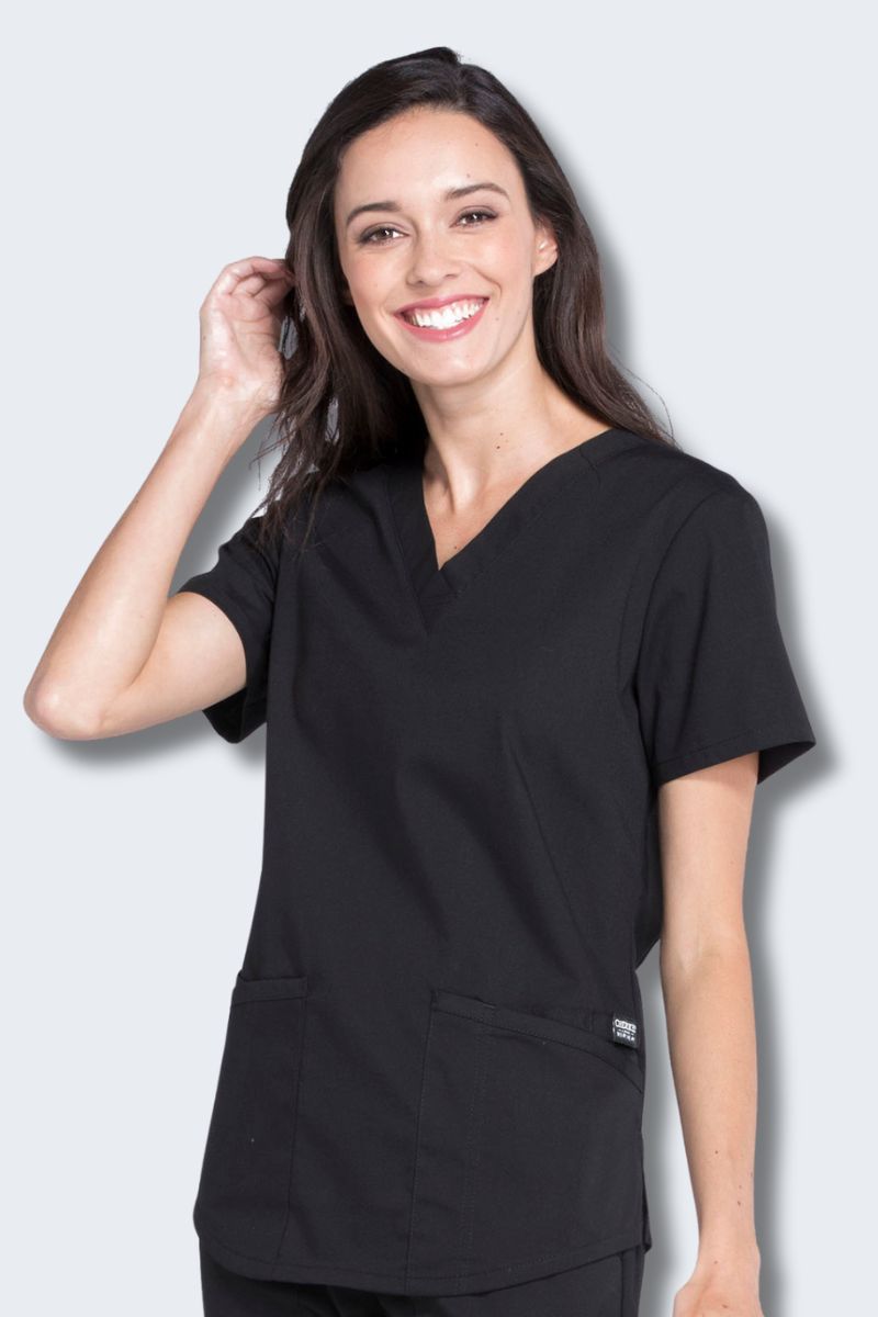 WW665 Cherokee Professionals Women's V-Neck Top,Infectious Clothing Company
