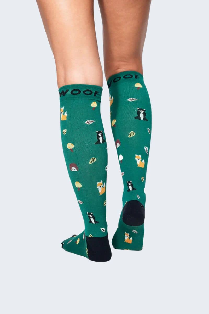 CS019 Dr. Woof Woodland Bamboo Compression Socks,Infectious Clothing Company