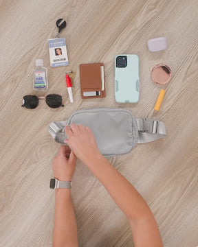 Chatelaine Belt Bag Silver Grey