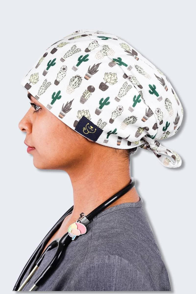 SC-13 Dr. Woof Prickles Printed Scrub Hat with back-tie,Infectious Clothing Company