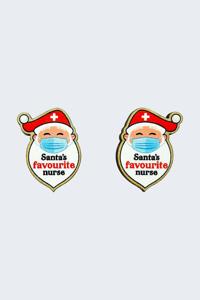 Santa's Favourite Nurse Earrings,Infectious Clothing Company