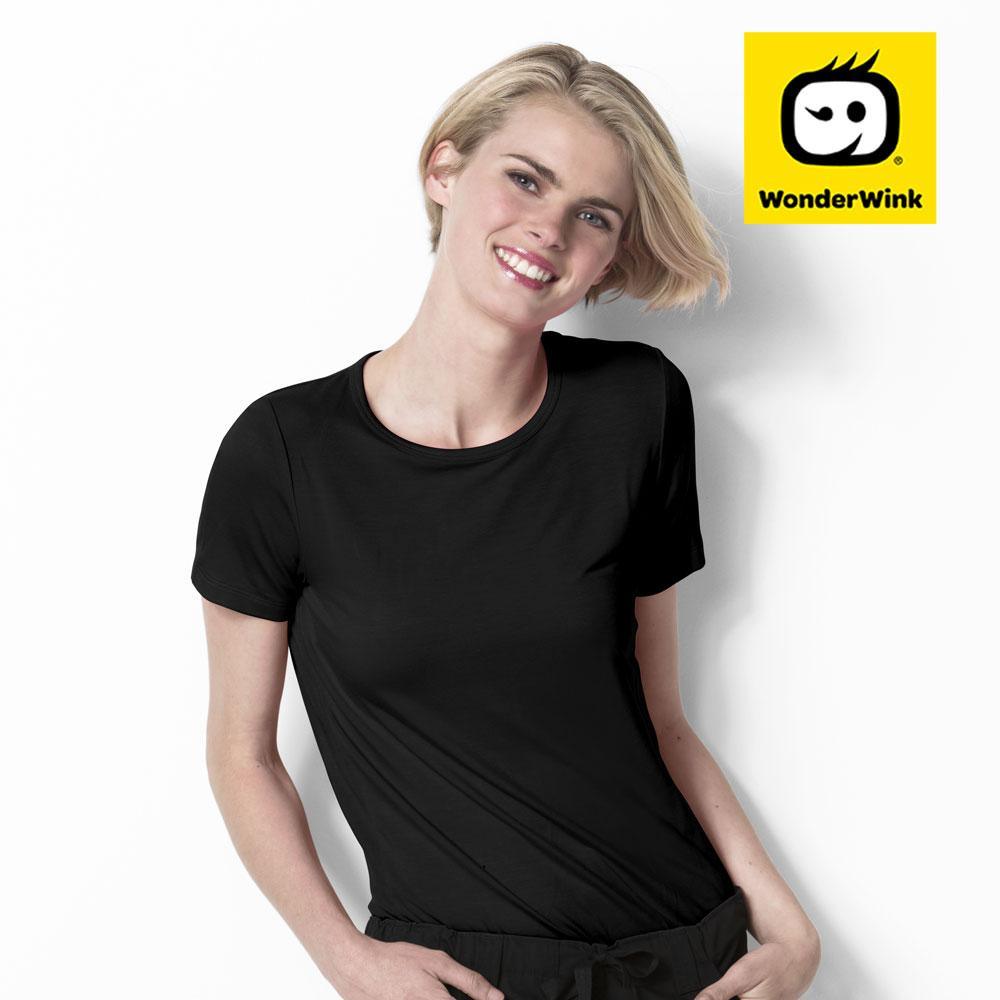 2209 LCA WonderWink Womens Silky Short Sleeve Tee Under Scrubs Shirt,Infectious Clothing Company