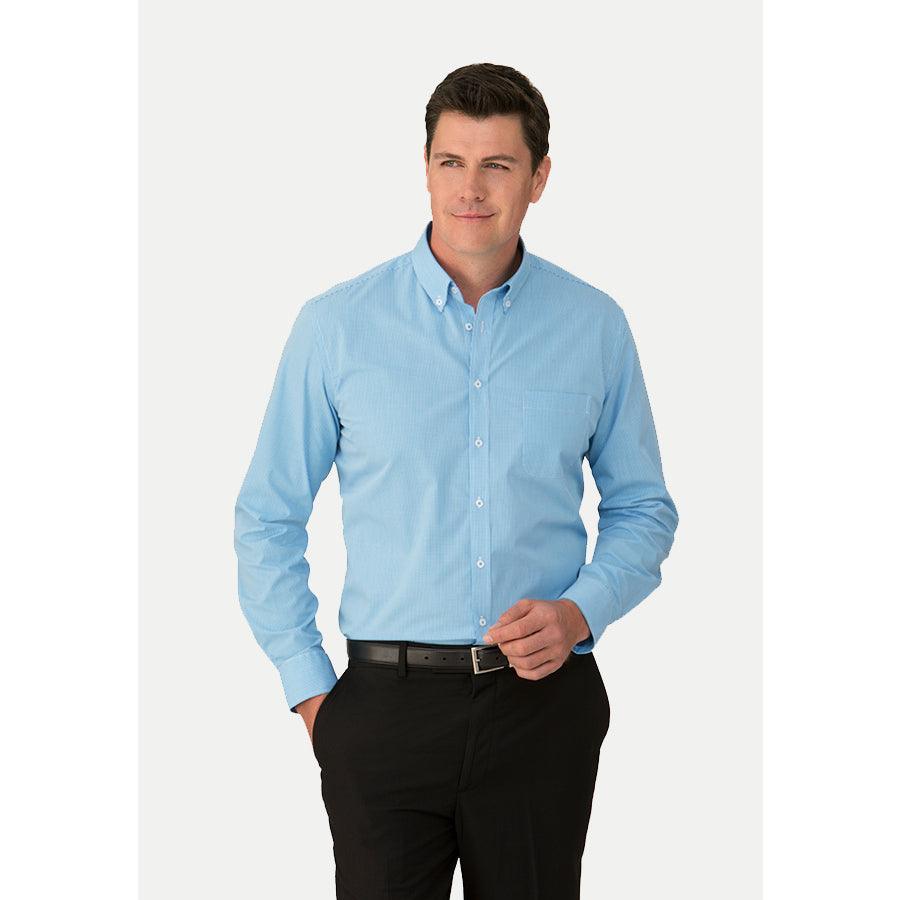 4222 City Collection Mens Pippa Check Long Sleeve Shirt,Infectious Clothing Company