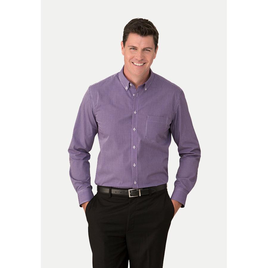 4222 City Collection Mens Pippa Check Long Sleeve Shirt,Infectious Clothing Company