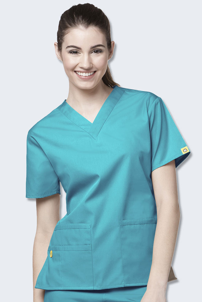 6016SP WonderWink Bravo 5 Pocket V-neck Women's Scrubs Top,Infectious Clothing Company
