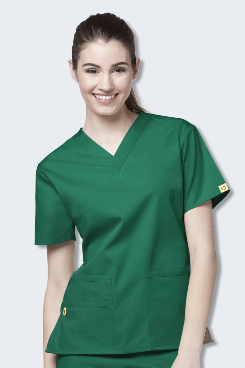 6016 WonderWink Bravo 5 Pocket V-neck Women's Scrubs Top,Infectious Clothing Company