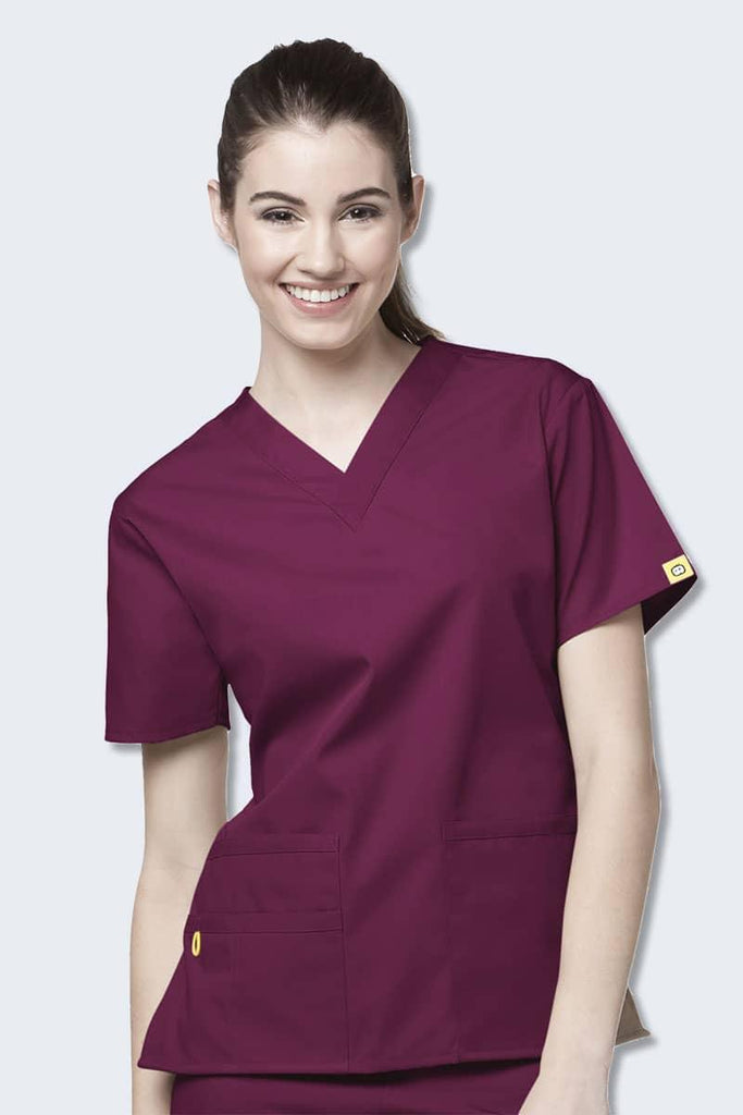 6016 WonderWink Bravo 5 Pocket V-neck Women's Scrubs Top,Infectious Clothing Company