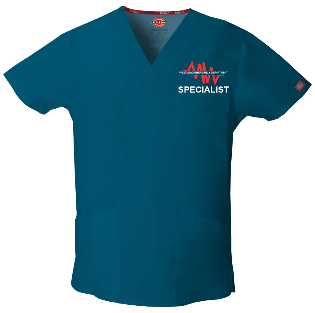 81906 Westmead Emergency Specialist Dickies EDS Signature Men's V-neck Utility Scrub Top,Infectious Clothing Company