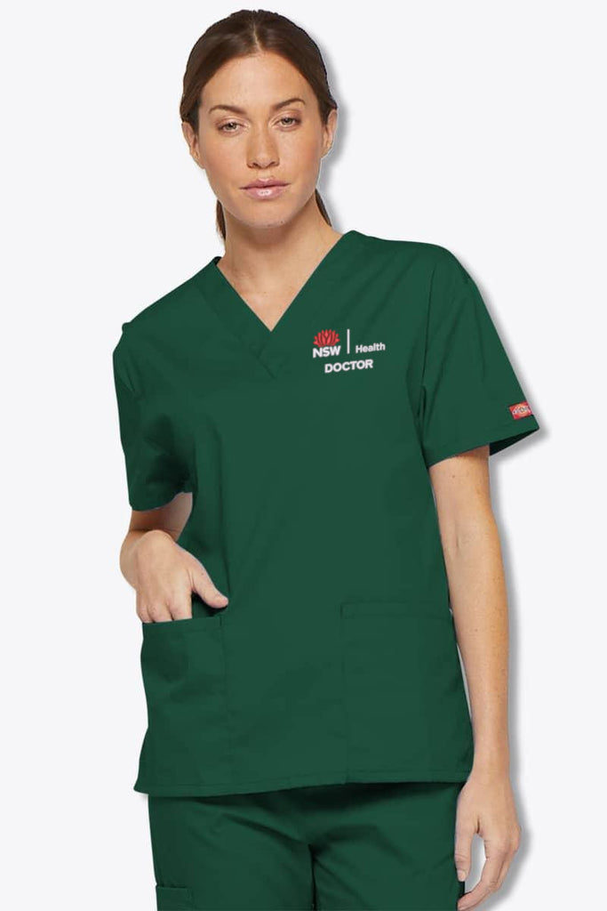 86706 NSW Health Doctor Dickies Scrubs Top