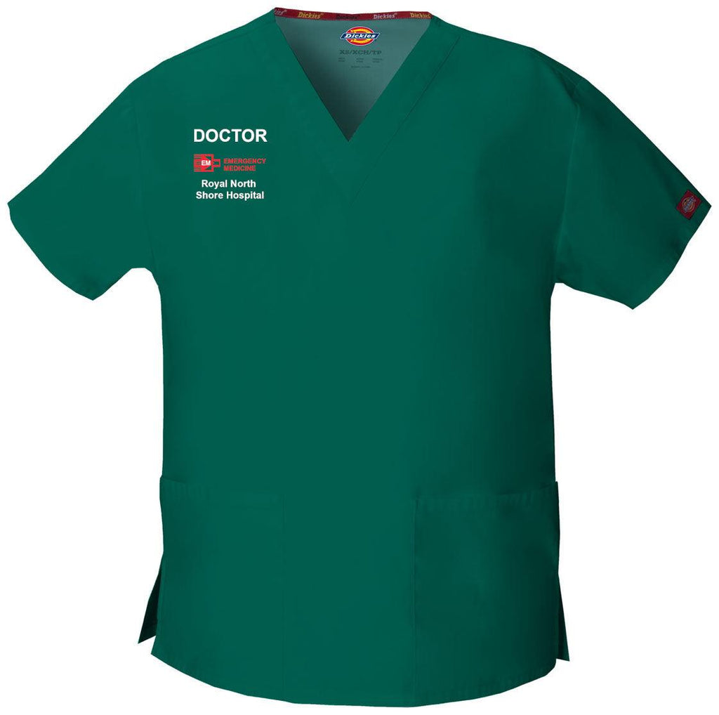 86706 RNSH Emergency Dickies Womens V-Neck Scrub Top,Infectious Clothing Company