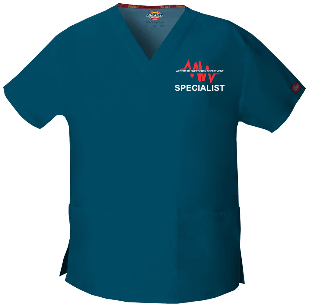 86706 Westmead Emergency Specialist Dickies EDS Signature Classic Womens V-Neck Scrub Top,Infectious Clothing Company