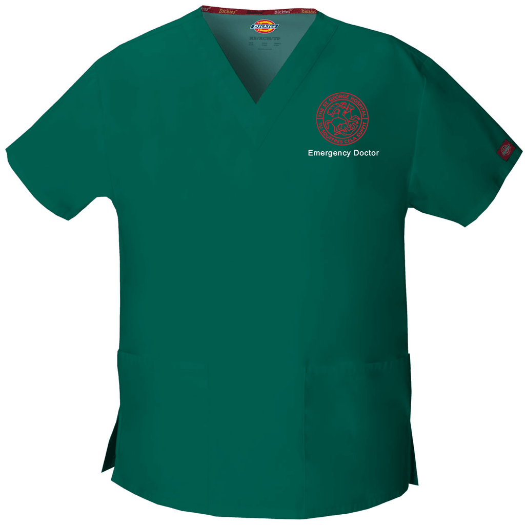 86706 St George Emergency Dickies EDS Signature Classic Womens V-Neck Scrub Top,Infectious Clothing Company