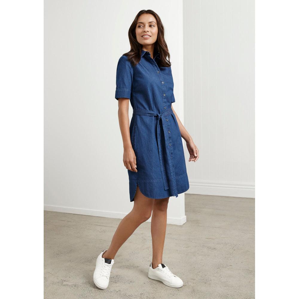 BS020L Biz Collection Women's Delta Shirt Dress,Infectious Clothing Company