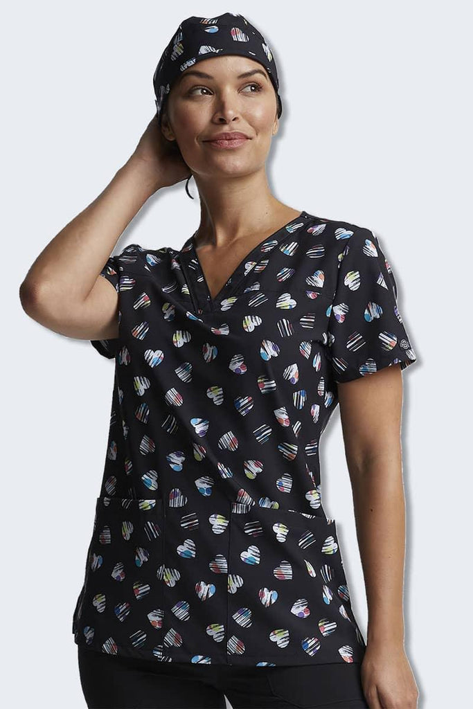 DK513 Dickies Love U Dots Printed Scrub Hat,Infectious Clothing Company