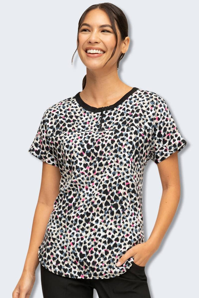 HS800 Forever Wild At Heart Women's Print Scrub Top,Infectious Clothing Company
