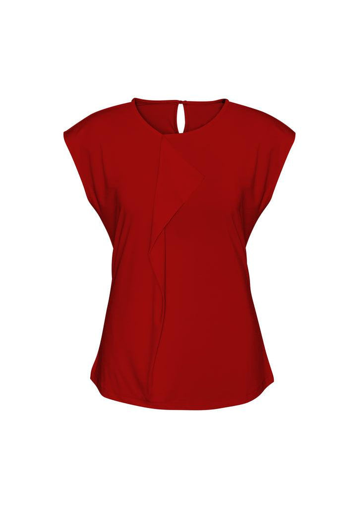 K624LS Biz Collection Ladies Mia Pleat Knit Top,Infectious Clothing Company