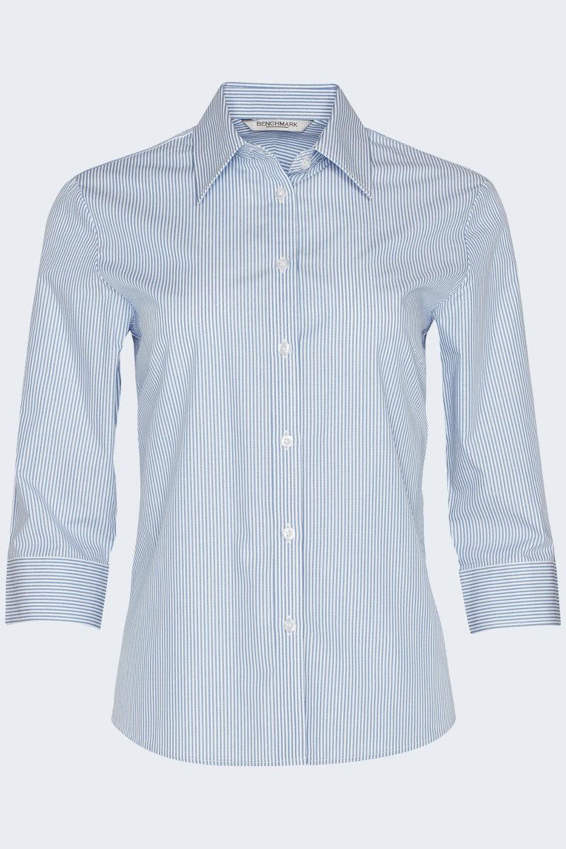 M8233 Benchmark Women's Balance Stripe 3/4 Sleeve Shirt,Infectious Clothing Company